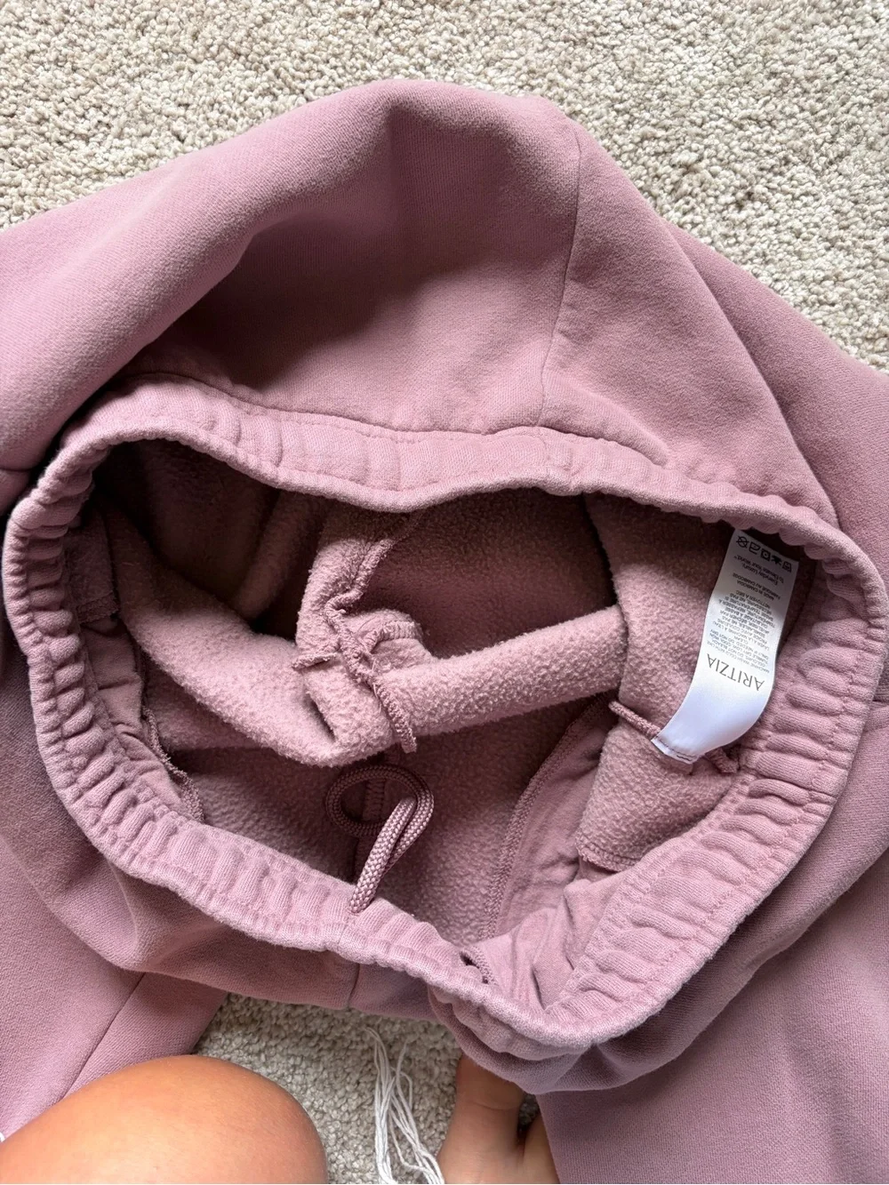 Aritzia Cozy Sweatfleece Mega Jogger Dusty Pink